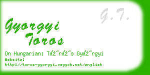 gyorgyi toros business card